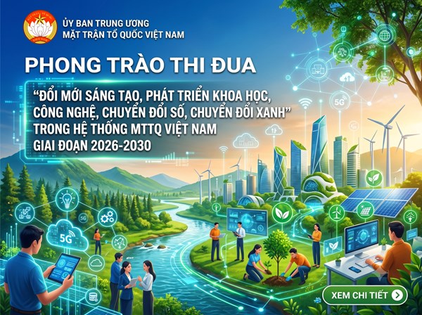 Triển khai Phong trào thi đua “Đổi mới sáng tạo, phát triển khoa học, công nghệ, chuyển đổi số, chuyển đổi xanh” trong hệ thống Mặt trận