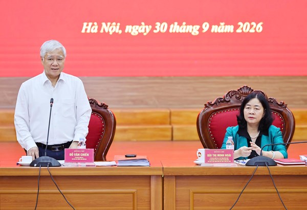 Thông qua dự thảo báo cáo kết quả kiểm tra, giám sát đợt 3 đối với Ban Thường vụ Đảng ủy MTTQ, các đoàn thể Trung ương