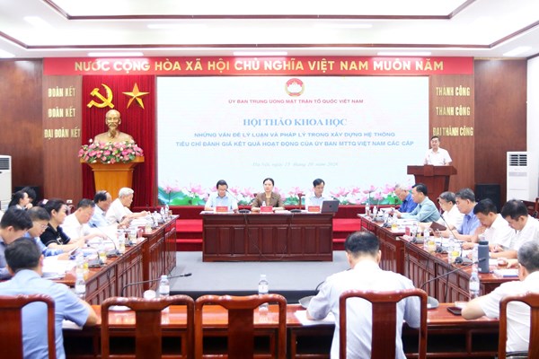 Bàn giải pháp xây dựng hệ thống tiêu chí đánh giá kết quả hoạt động của Ủy ban MTTQ Việt Nam các cấp 