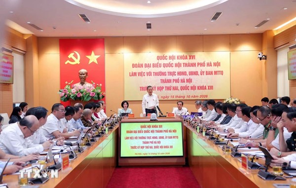Tổng Bí thư, Chủ tịch nước Tô Lâm dự buổi làm việc chuẩn bị Kỳ họp thứ Hai, Quốc hội khóa XVI của Đoàn đại biểu Quốc hội Hà Nội 