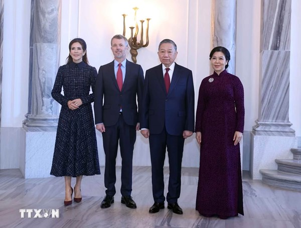 Tổng Bí thư, Chủ tịch nước Tô Lâm và Phu nhân hội kiến Nhà Vua Đan Mạch và Hoàng hậu