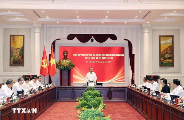 Tổng Bí thư, Chủ tịch nước chủ trì phiên họp về đối ngoại và hội nhập quốc tế