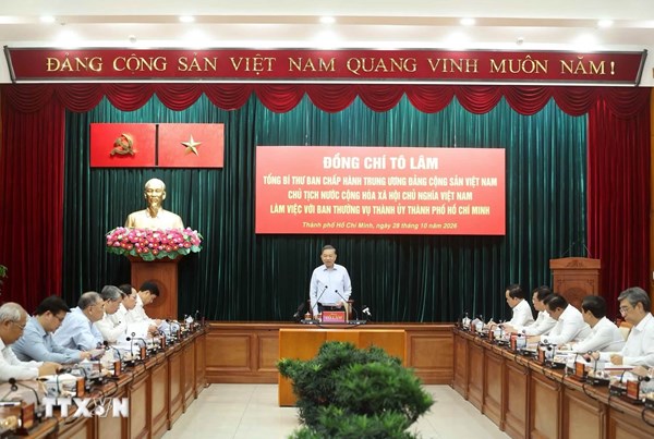 Tổng Bí thư, Chủ tịch nước Tô Lâm: TP Hồ Chí Minh tiếp tục đổi mới tư duy tự chủ, nâng cao năng lực thực thi