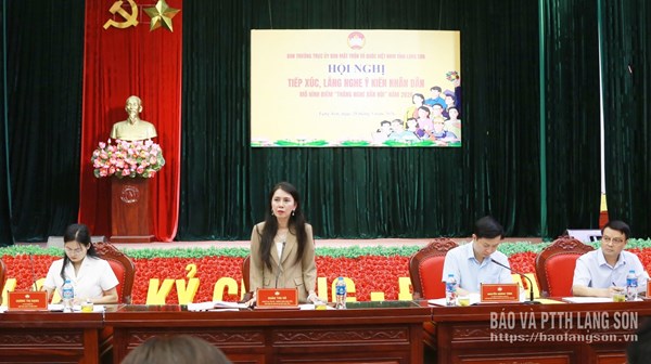 Lạng Sơn: Ban Thường trực Ủy ban MTTQ Việt Nam tỉnh tiếp xúc, lắng nghe ý kiến Nhân dân tại xã Hữu Lũng