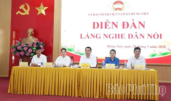 Phú Thọ: Ủy ban MTTQ Việt Nam xã Hùng Việt, tỉnh Phú Thọ tổ chức Diễn đàn “Lắng nghe dân nói”