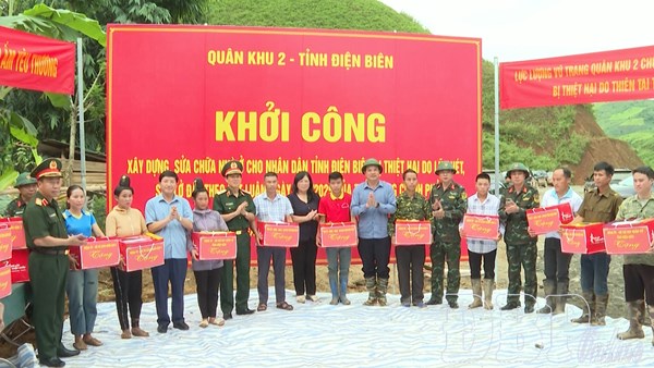 Khởi công xây dựng nhà ở cho người dân Điện Biên bị thiệt hại do mưa lũ