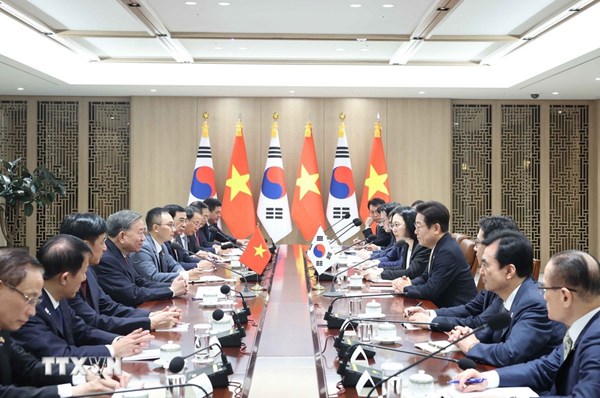 Tổng Bí thư Tô Lâm hội đàm với Tổng thống Hàn Quốc Lee Jae Myung