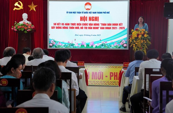 Hội nghị sơ kết 05 năm thực hiện Cuộc vận động “Toàn dân đoàn kết xây dựng nông thôn mới, đô thị văn minh” (giai đoạn 2021 - 2025)