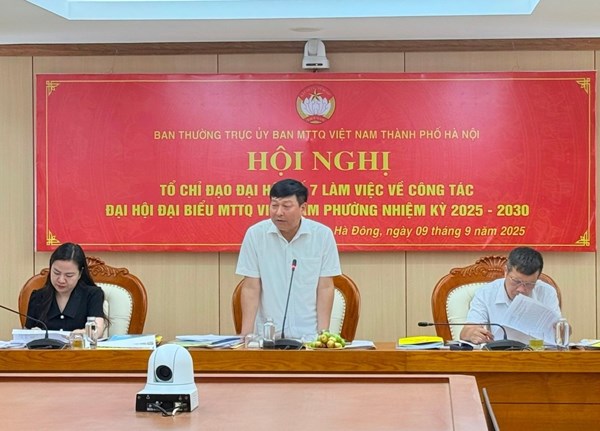 Ban Thường trực Ủy ban MTTQ Việt Nam TP Hà Nội làm việc với 6 phường về công tác đại hội