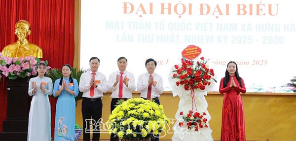 Hưng Yên: Đại hội đại biểu Ủy ban MTTQ Việt Nam xã Hưng Hà lần thứ I, nhiệm kỳ 2025 - 2030