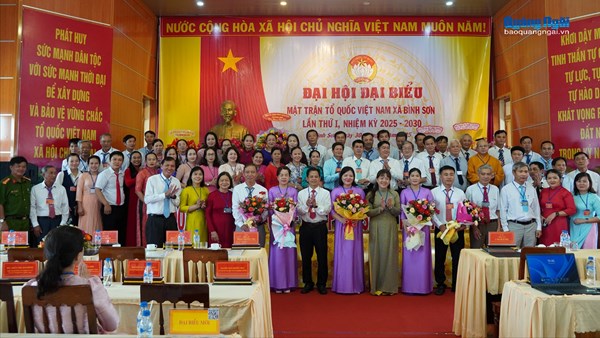 Quảng Ngãi: Đại hội đại biểu Mặt trận Tổ quốc Việt Nam xã Bình Sơn lần thứ I, nhiệm kỳ 2025 - 2030