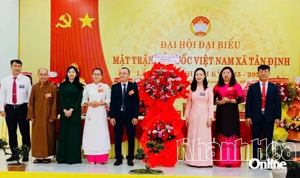 Khánh Hòa: Đại hội đại biểu MTTQ Việt Nam xã Tân Định lần thứ I, nhiệm kỳ 2025 - 2030