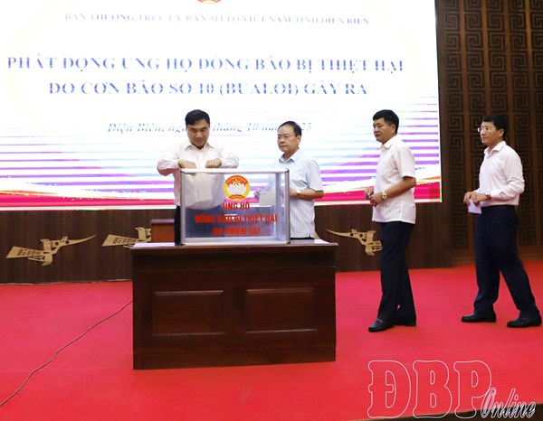 Điện Biên: Phát động ủng hộ đồng bào bị thiệt hại do bão số 10 gây ra