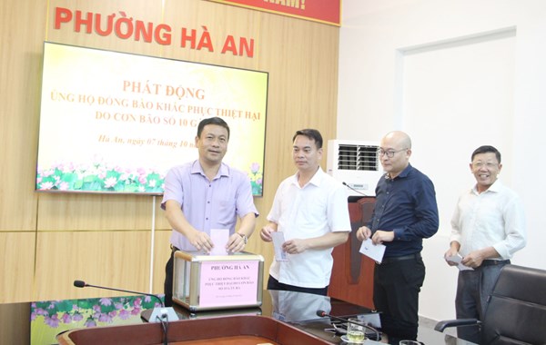 Quảng Ninh: Ủy ban MTTQ Việt Nam phường Hà An phát động quyên góp, hỗ trợ đồng bào bị ảnh hưởng bởi bão số 10