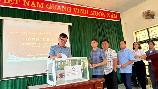 Điện Biên: Uỷ ban MTTQ Việt Nam xã Xa Dung phát động ủng hộ đồng bào bị thiệt hại do bão số 10