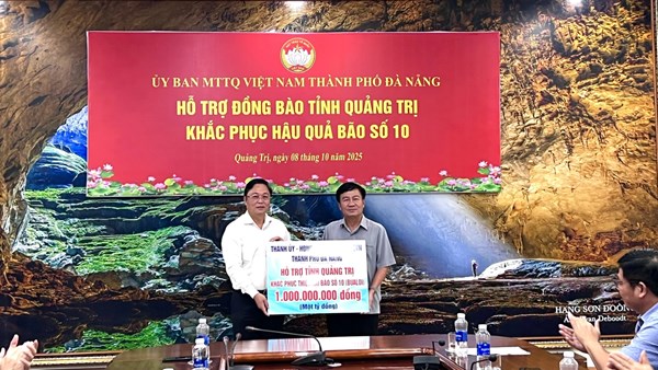 Quảng Trị: Uỷ ban MTTQ Việt Nam tỉnh tiếp nhận ủng hộ khắc phục hậu quả bão số 10 