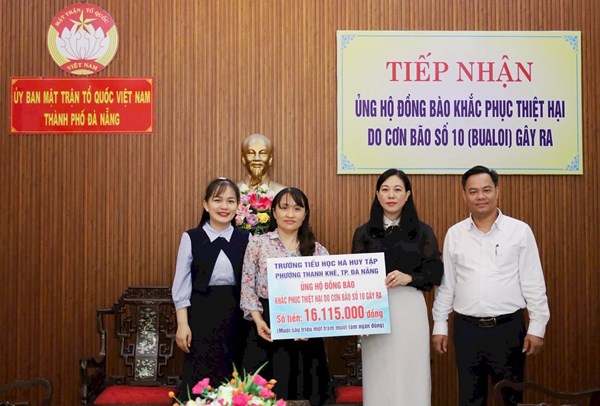 Đà Nẵng: Uỷ ban MTTQ Việt Nam thành phố tiếp nhận gần 2 tỷ đồng ủng hộ đồng bào bị thiệt hại do bão số 10