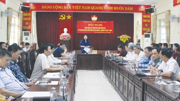 Lào Cai: Hội nghị thực hiện quy trình công tác cán bộ chuẩn bị cho Đại hội đại biểu MTTQ Việt Nam tỉnh Lào Cai lần thứ I