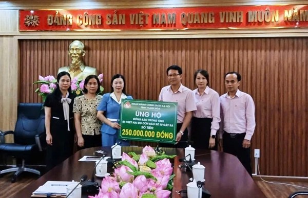 Thanh Hoá: Các doanh nghiệp, cá nhân ủng hộ khắc phục hậu quả mưa lũ