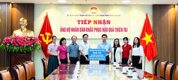 Hơn 48,8 tỷ đồng của nhân dân cả nước ủng hộ nhân dân tỉnh Cao Bằng khắc phục hậu quả thiên tai
