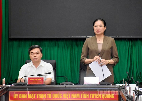 Phó Chủ tịch Hà Thị Nga: Mặt trận các cấp đã thể hiện tinh thần trách nhiệm, bám sát thực tiễn, vì lợi ích của nhân dân