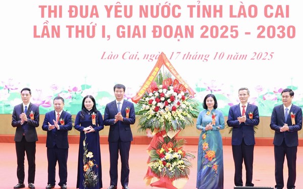 Phó Chủ tịch Ủy ban Trung ương MTTQ Việt Nam Nguyễn Thị Tuyến dự Đại hội Thi đua yêu nước tỉnh Lào Cai lần thứ I, giai đoạn 2025 - 2030