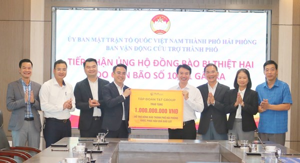 Hải Phòng: Ủy ban MTTQ Việt Nam tỉnh tiếp nhận hơn 1,4 tỷ đồng ủng hộ đồng bào bị thiệt hại do bão, lũ