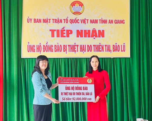 An Giang: Ủy ban MTTQ Việt Nam tỉnh hỗ trợ 13 tỷ đồng cho đồng bào 5 tỉnh bị thiệt hại do thiên tai, bão lũ