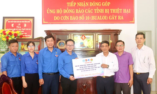 Tuổi trẻ Vĩnh Long chung tấm lòng hướng về đồng bào bị ảnh hưởng bão lũ