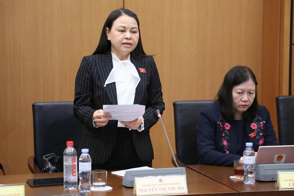 Phó Chủ tịch - Tổng Thư ký Nguyễn Thị Thu Hà đề nghị cần cơ chế ưu đãi để bảo hiểm vi mô đến gần hơn với người yếu thế