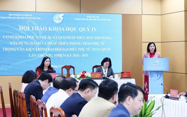 Đề xuất đưa các nội dung về bình đẳng giới và trao quyền cho phụ nữ vào văn kiện Đại hội Đảng XIV