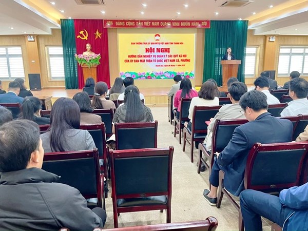 Thanh Hoá: Ủy ban MTTQ Việt Nam tỉnh hướng dẫn nghiệp vụ quản lý các quỹ xã hội của Mặt trận Tổ quốc