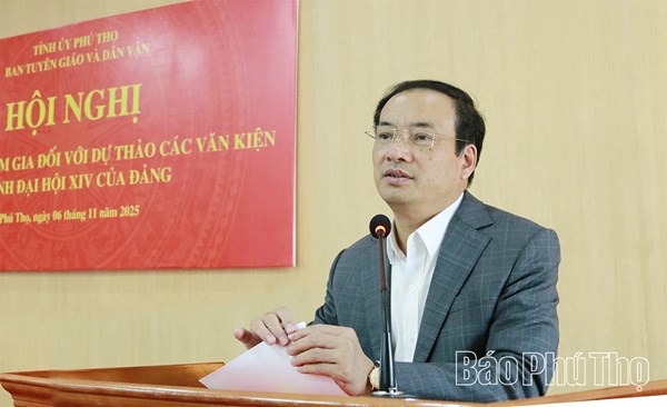 Phú Thọ: Đồng thuận cao đối với các dự thảo Văn kiện trình Đại hội XIV của Đảng
