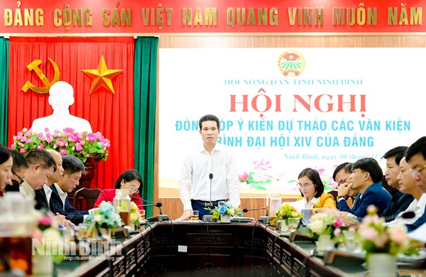 Ninh Bình: Hội Nông dân tỉnh đóng góp ý kiến vào Dự thảo các Văn kiện trình Đại hội XIV của Đảng