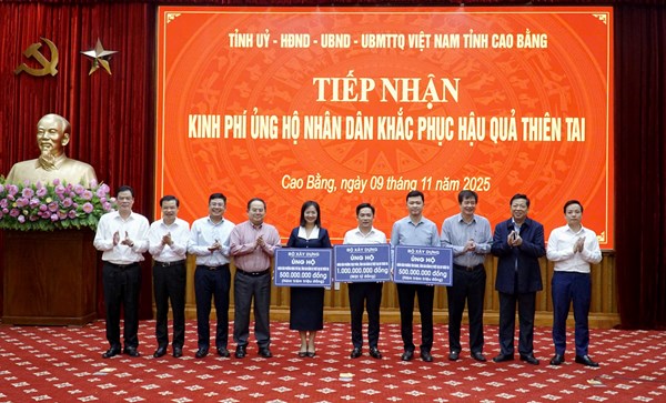 Cao Bằng: Tiếp nhận 2 tỷ đồng kinh phí hỗ trợ khắc phục hậu quả thiên tai từ Bộ Xây dựng