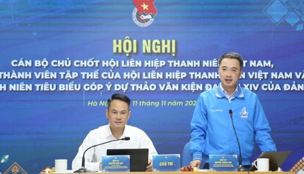 Hội Liên hiệp Thanh niên Việt Nam góp ý vào dự thảo văn kiện Đại hội XIV của Đảng