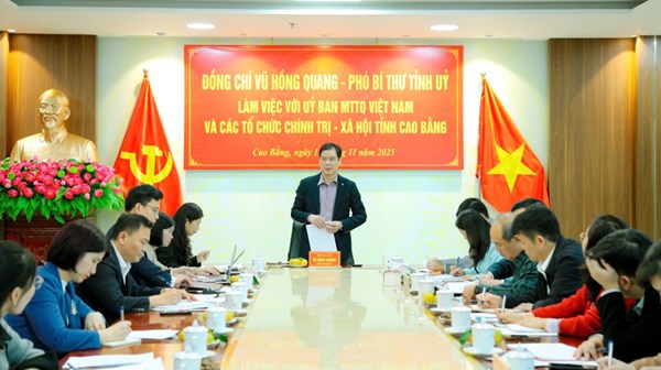 Cao Bằng: Tổ chức các phong trào thi đua chào mừng Đại hội đại biểu MTTQ và các tổ chức chính trị - xã hội tỉnh