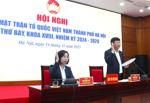 Hà Nội: Ủy ban MTTQ Việt Nam thành phố tổ chức Hội nghị lần thứ bảy, khóa XVIII