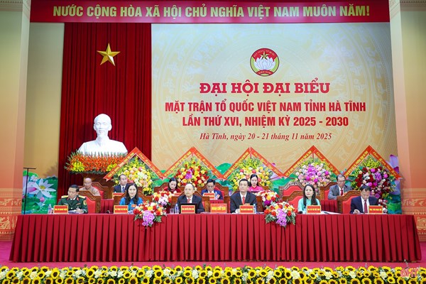 Hà Tĩnh: Phiên thứ nhất Đại hội đại biểu MTTQ Việt Nam tỉnh lần thứ XVI, nhiệm kỳ 2025-2030