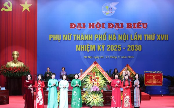 Phó Chủ tịch Nguyễn Thị Tuyến dự Đại hội đại biểu Phụ nữ thành phố Hà Nội lần thứ XVII