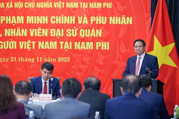 Thủ tướng: Cộng đồng người Việt Nam tại Nam Phi sẽ lớn mạnh