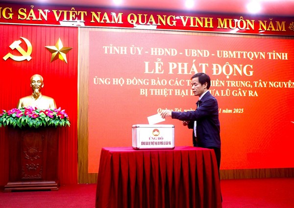 Quảng Trị: Ủy ban MTTQ Việt Nam tỉnh phát động ủng hộ đồng bào các tỉnh miền Trung, Tây Nguyên bị thiệt hại do mưa lũ