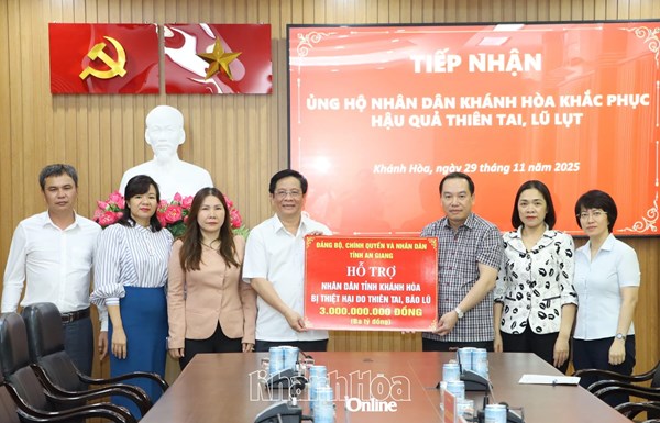 Khánh Hòa tiếp nhận 4,8 tỷ đồng hỗ trợ khắc phục hậu quả do mưa lũ