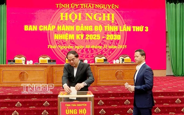Thái Nguyên hỗ trợ các tỉnh miền Trung 9 tỷ đồng khắc phục hậu quả thiên tai