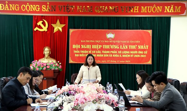 Lai Châu: Hội nghị hiệp thương lần thứ nhất Ủy ban MTTQ Việt Nam xã Tân Uyên