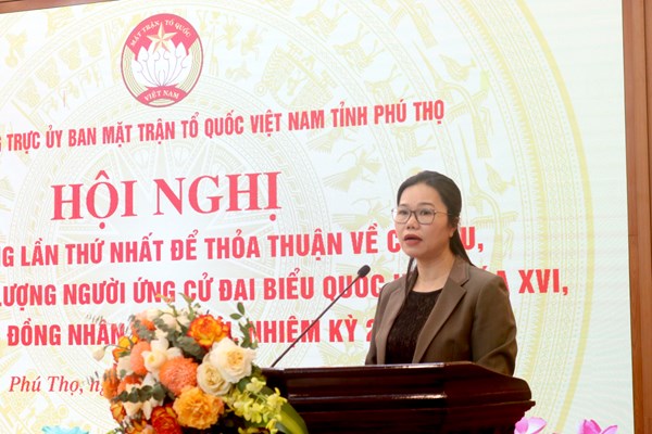 Phú Thọ: Ban Thường trực Ủy ban MTTQ Việt Nam tỉnh tổ chức Hội nghị hiệp thương lần thứ nhất 