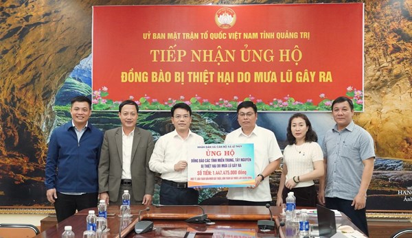 Quảng Trị tiếp nhận ủng hộ các tỉnh miền Trung và Tây Nguyên khắc phục hậu quả mưa lũ