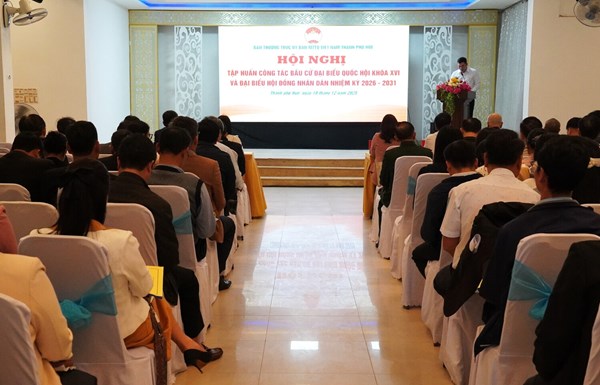 TP Huế: Hội nghị tập huấn công tác bầu cử đại biểu Quốc hội khóa XVI và đại biểu HĐND nhiệm kỳ 2026 - 2031