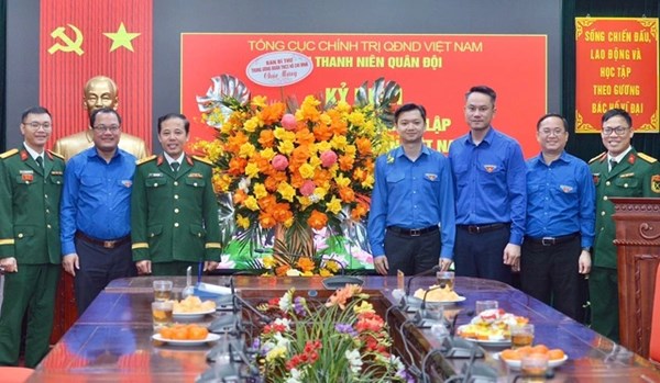 Trung ương Đoàn TNCS Hồ Chí Minh chúc mừng Ban Thanh niên Quân đội nhân Ngày thành lập QĐND Việt Nam