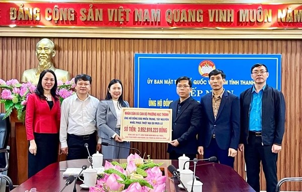 Thanh Hóa: Ủy ban MTTQ Việt Nam tỉnh dừng tiếp nhận ủng hộ đồng bào miền Trung, Tây Nguyên bị thiệt hại do mưa lũ 